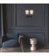 Cartwheel 2 Light Indoor Wall Light Black with Scavo Glass E27_Room