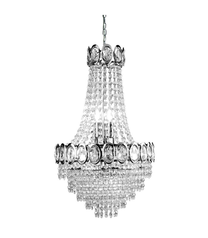 Louis Philipe 6 Light Chandelier Chrome Finish E14_Off