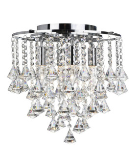 Dorchester 4 Light Flush Ceiling Light Chrome Crystal E14_Main