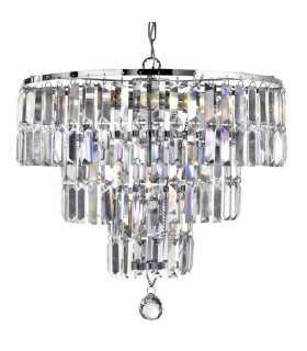 Empire 5 Light Chandelier Chrome Finish E14_Main