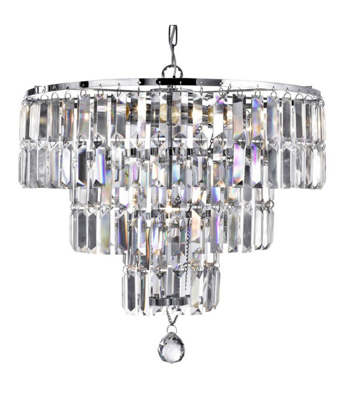 Empire 5 Light Chandelier Chrome Finish E14_Main