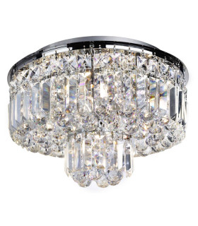 Hayley 5 Light Flush Ceiling Light Chrome Crystal G9_Main
