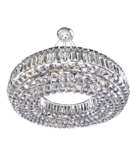 Vesuvius 10 Light Small Ceiling Pendant Chrome with Crystals E14_Main