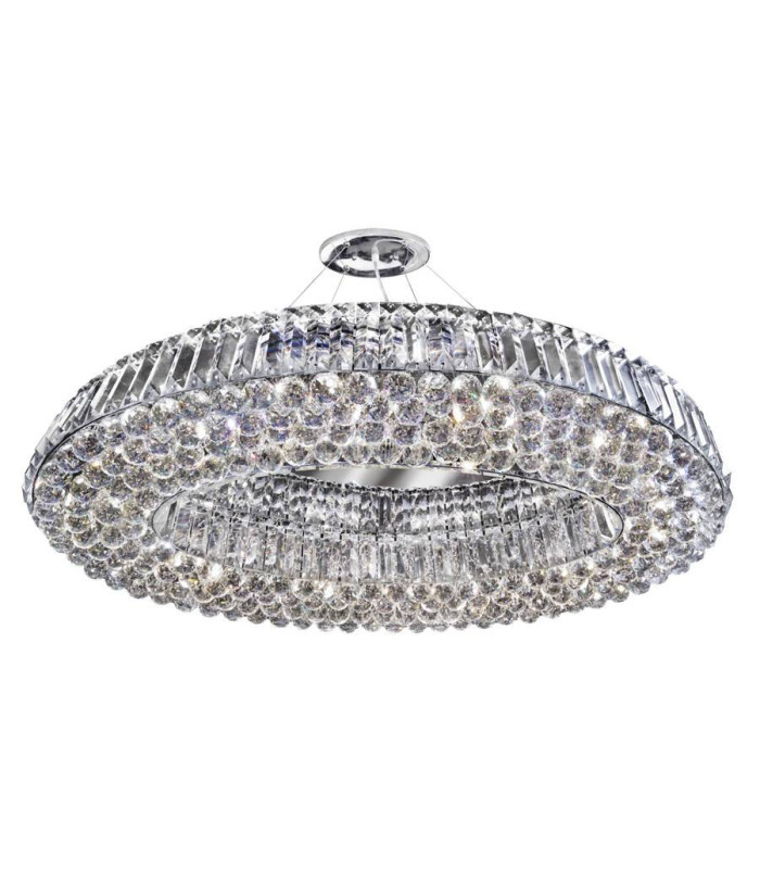 Vesuvius 10 Light Ceiling Pendant Chrome with Crystals G9_Main