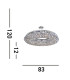 Vesuvius 10 Light Ceiling Pendant Chrome with Crystals G9_Line