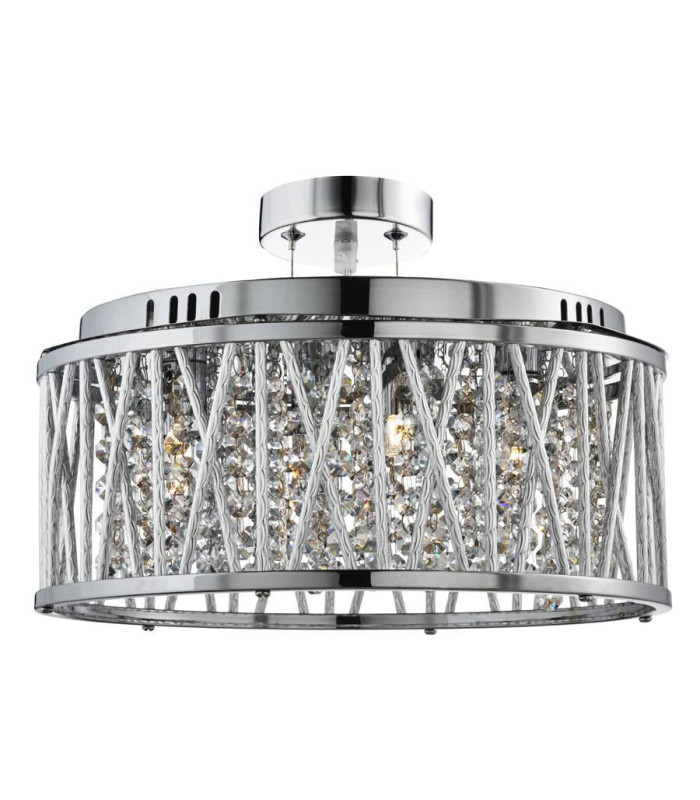 Elise 5 Light Ceiling Pendant Chrome with Crystals G9_Main