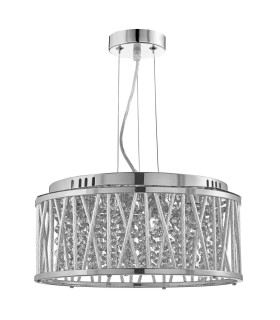 Elise 4 Light Ceiling Pendant Chrome with Crystals G9_Off