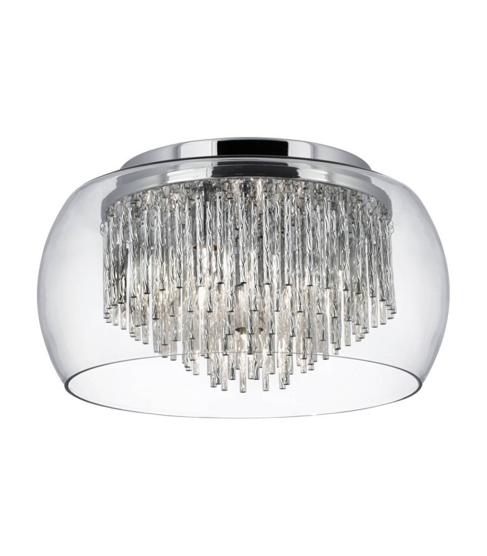Curva 4 Light Flush Ceiling Light Chrome and Glass G9_Main