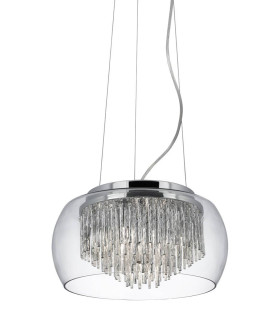 Curva 4 Light Ceiling Pendant Chrome Glass G9_Main