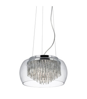 Curva 4 Light Ceiling Pendant Chrome Glass G9_Off