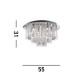 Beatrix LED 8 Light Flush Ceiling Light Chrome Crystal G9_Line