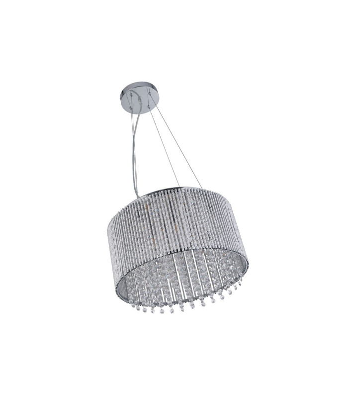 Beatty 8 Light Ceiling Pendant Chrome with Crystals G9_Off