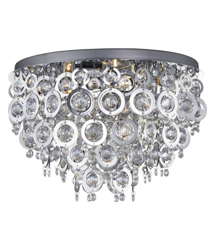 Nova 5 Light Flush Ceiling Light Chrome E14_Main