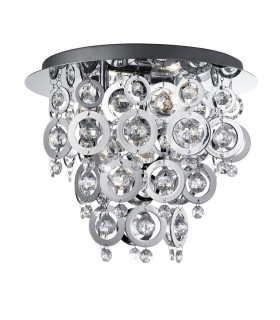 3 Light Flush Ceiling Light Chrome E14_Main