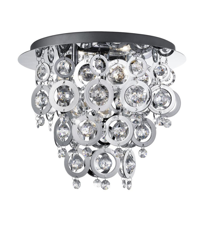 3 Light Flush Ceiling Light Chrome E14_Main