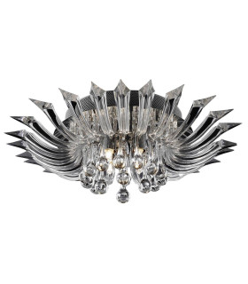 Crystoria LED 5 Light Flush Ceiling Light Chrome Crystal G9_Main