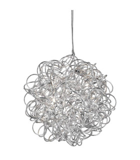 Scribble 6 Light Ribbon Ceiling Pendant Chrome G4 Bulb_Main