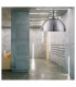 Industrial 1 Light Dome Ceiling Pendant Satin Silver with Acrylic Diffuser E27_Room