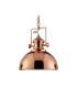 Industrial 1 Light Dome Ceiling Pendant Copper with Acrylic Diffuser E27_Off