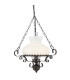 Hurricane 1 Light Ceiling Pendant Rustic with Opal Glass Shade E27_Main
