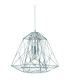Geometric Cage 1 Light Wire Ceiling Pendant Chrome E27_Main
