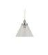 Pyramid 1 Light Dome Ceiling Pendant Chrome with Clear Glass Shade E27_Off