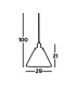Pyramid 1 Light Dome Ceiling Pendant Chrome with Clear Glass Shade E27_Line