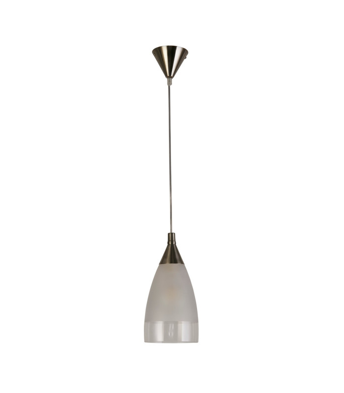 Ceiling Pendant Chrome with Clear And Frosted Glass Shade E27_Off