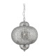 Fretwork 1 Light Moroccan Ceiling Pendant Shiny nickel E27_Main