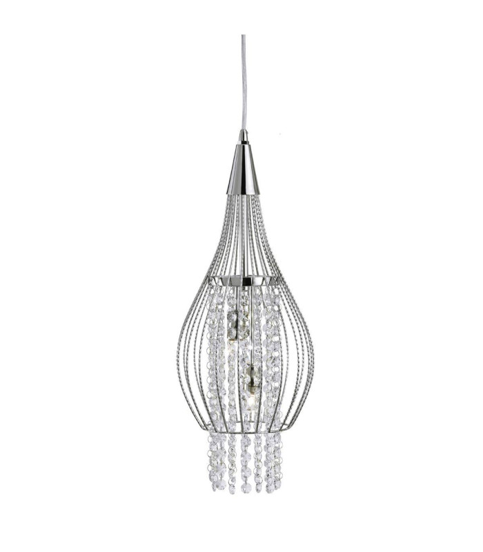 Rocket 2 Light Ceiling Pendant Chrome with Glass Crystals G9_Main