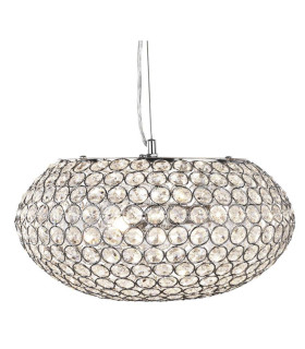 Chantilly 3 Light Ceiling Pendant Chrome with Glass Crystals G9_Main