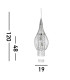 Rocket 2 Light Ceiling Pendant Chrome with Glass Crystals G9_Line