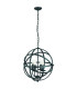 Orbit 4 Light Spherical Cage Ceiling Pendant Matt Black E14_Main
