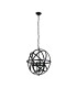 Orbit 4 Light Spherical Cage Ceiling Pendant Matt Black E14_Off