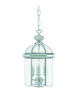 3 Light Ceiling Lantern Pendant Chrome E14_Main