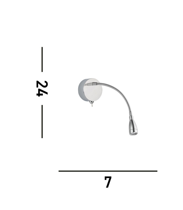 LED Adjustable Picture Wall Light Chrome_Line