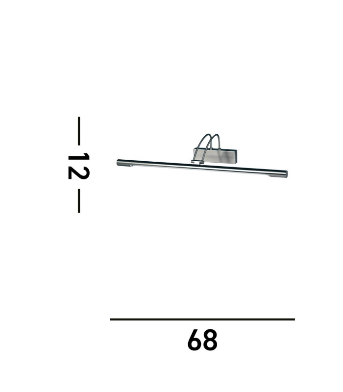 1 Light Adjustable Picture Wall Light Satin Silver_Line