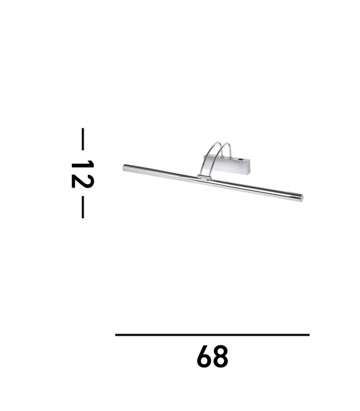 1 Light Adjustable Picture Wall Light Chrome_Line