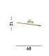 1 Light Adjustable Picture Wall Light Polished Brass_Line