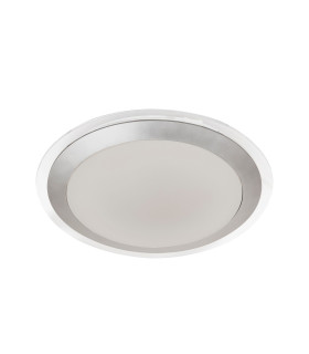 LED Bathroom Ceiling Flush Light Silver IP44_Off