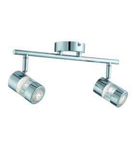 Bubbles LED 2 Light Bathroom Spotlight Bar Chrome Bubble Effect IP44_Main