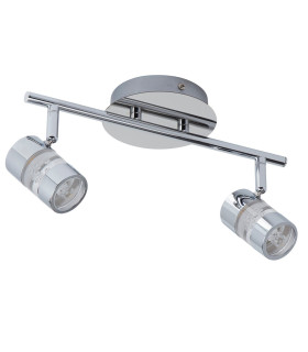 Bubbles LED 2 Light Bathroom Spotlight Bar Chrome Bubble Effect IP44_Off