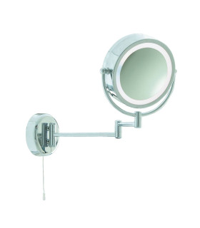 1 Light Swing Arm Magnifying Bathroom Mirror Chrome IP44 E14_Main