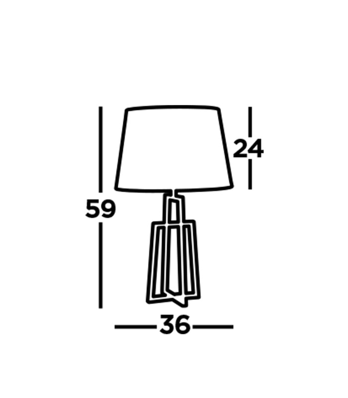 York 1 Light Table Lamp Chrome with Black Fabric Shade E27_Line