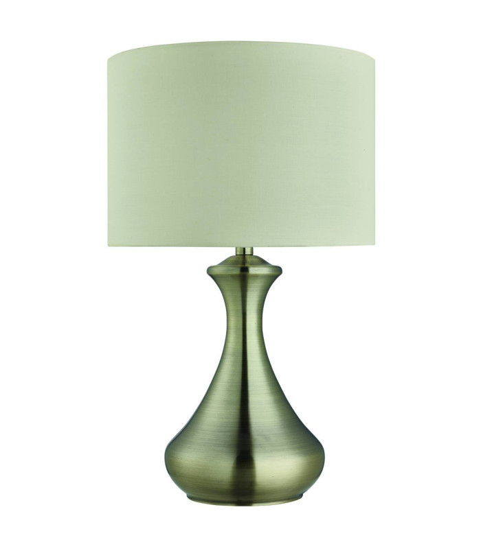 Table Touch Lamp Antique Brass with Cream Shade E14_Main