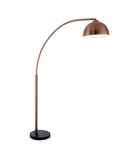 Giraffe 1 Light Floor Lamp Copper with Black Marble Base E27_Off