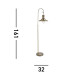 Fisherman 1 Light Floor Lamp Antique Brass and Glass E27_Line