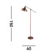 Macbeth 1 Light Floor Lamp Copper E27_Line