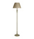 Flemish 1 Light Floor Lamp Antique Brass with Pleated Fabric Shade E27_Main