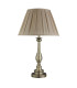 Flemish 1 Light Table Lamp Antique Brass with Pleated Fabric Shade E27_Off